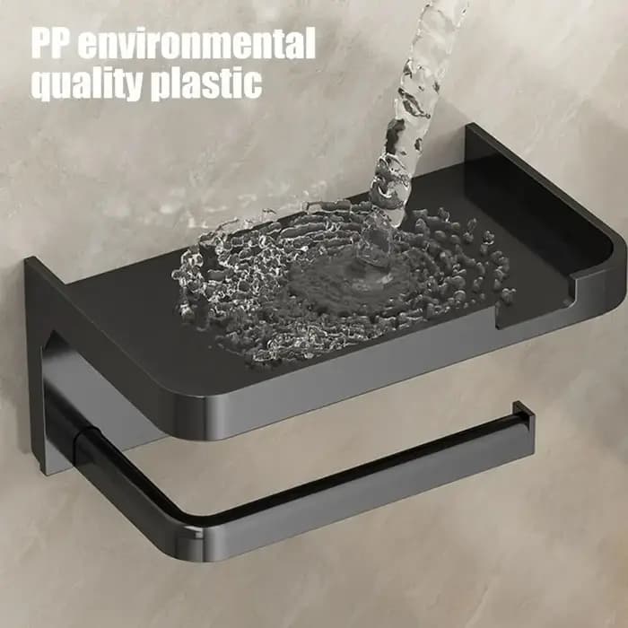 Porte-papier hygiénique avec étagère de rangement