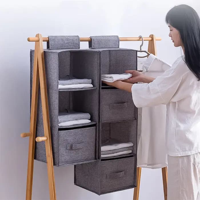 Sac de rangement suspendu pour armoire portable