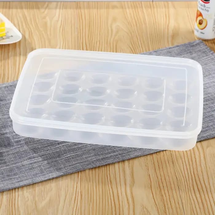 Boîte de rangement d'œufs en plastique avec couvercle