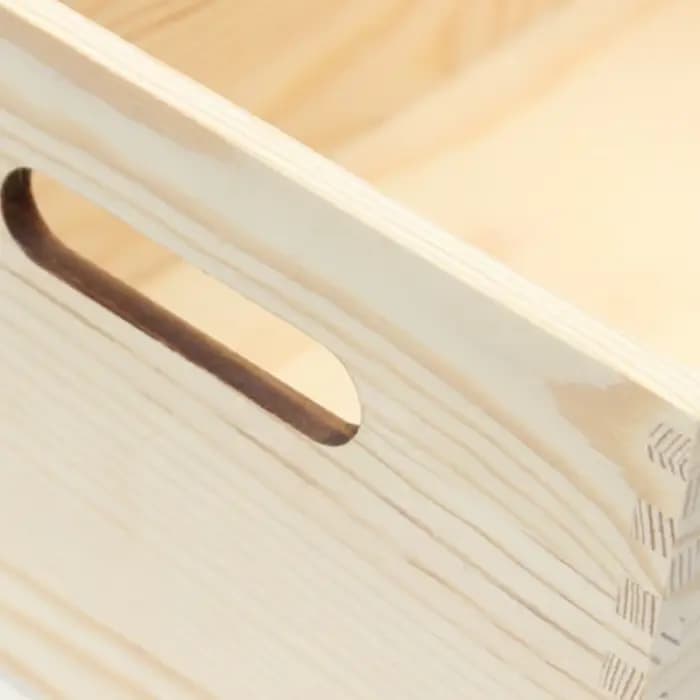Boîte de rangement en bois massif