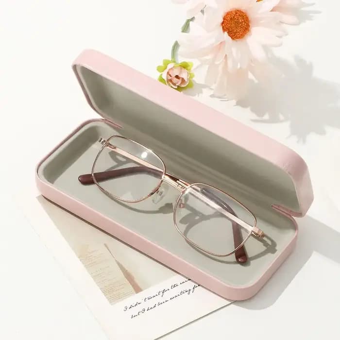 Boîte à lunettes anti-chute en métal compressif solide