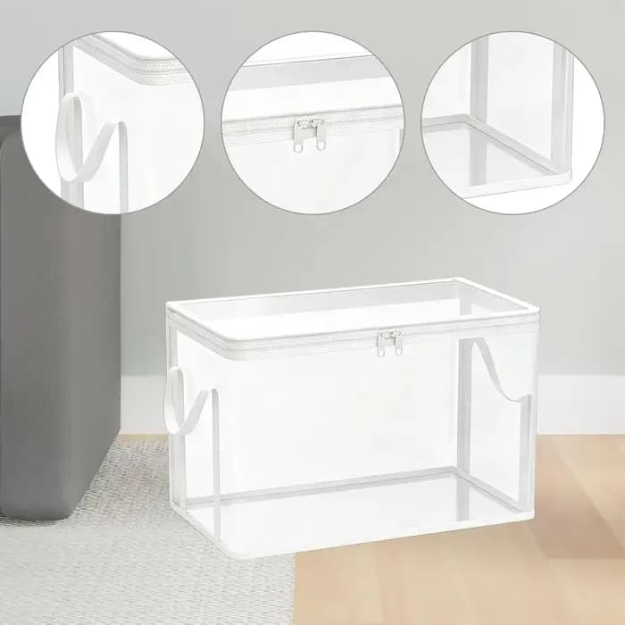 Boîte de rangement en plastique transparent épais