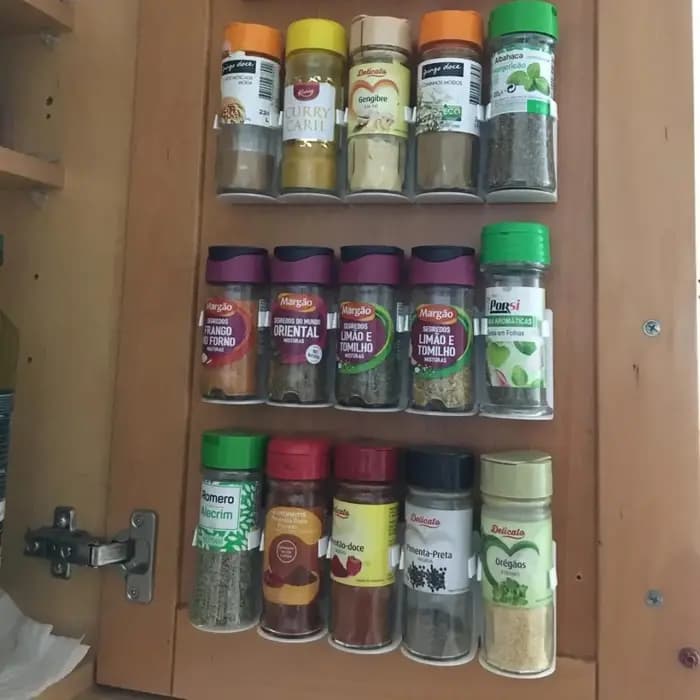 Support de rangement mural pour bouteilles d'épices, support d'assaisonnement de cuisine, Clip adhés