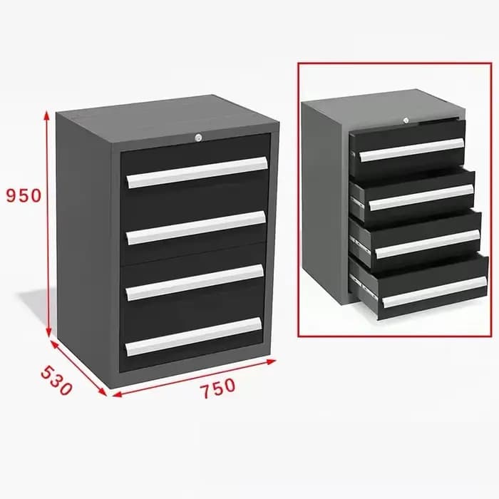 Armoire de rangement d'outils de mécanicien en acier de Garage avec armoires murales