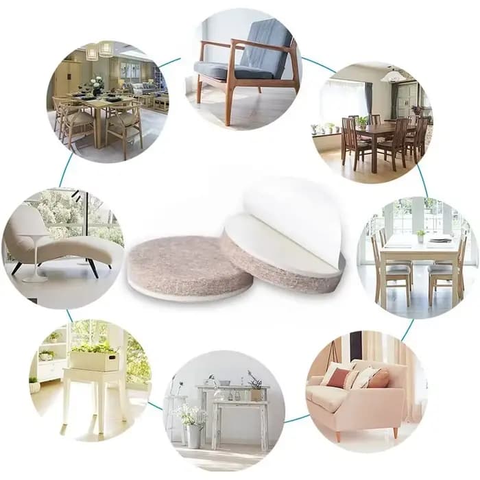 Coussinets ronds auto-adhésifs en feutre pour pieds de chaise, capuchons de couverture, pieds de Tab