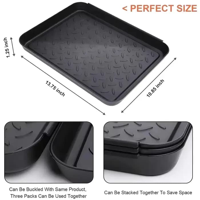 1/2 pièces Plateau de rangement robuste pour chaussures de voiture