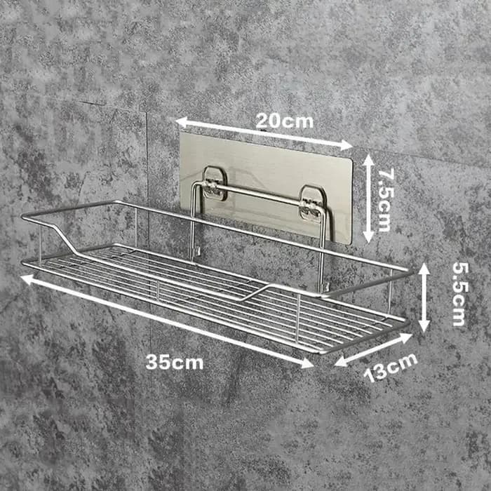 Étagère de rangement de salle de bain en acier inoxydable