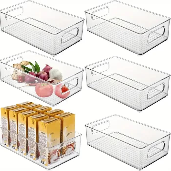 Boîte de rangement alimentaire empilable pour réfrigérateur avec poignée