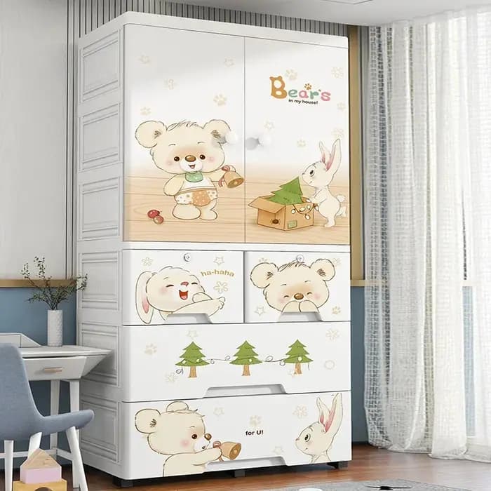 Armoire de Rangement en Plastique pour Bébé et Enfant