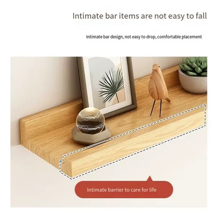 Petite étagère murale en bois massif