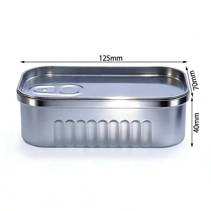 Boîte de rangement en forme de boîte de conserve de sardines