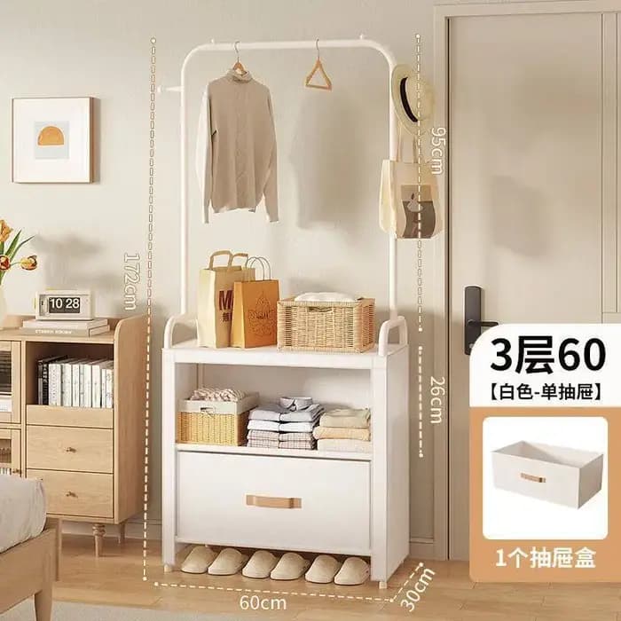 Porte-vêtements sur pied en métal, design nordique, pour chambre et salon, idéal pour hôtel, avec pe