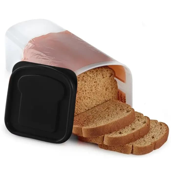 Boîte à pain hermétique transparente 2026 avec couvercle, idéale pour le pain de mie et les sandwich