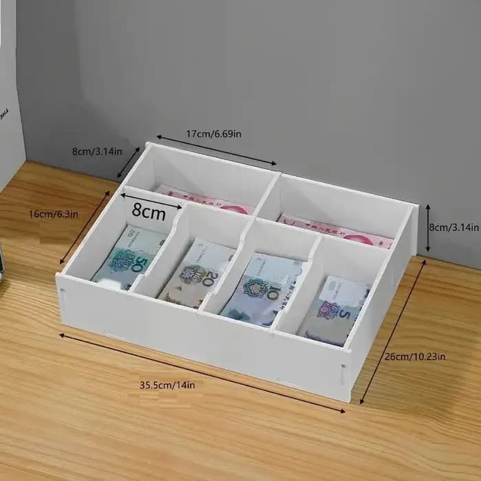 Boîte de rangement de bureau en PVC à 6/8 compartiments