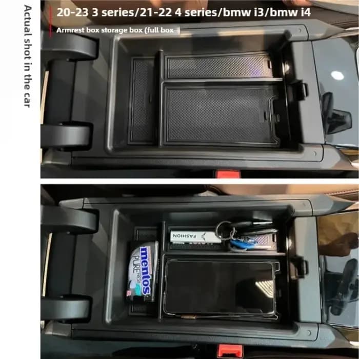 Boîte de rangement d'accoudoir intérieure pour BMW série 3 4 G20 G21 G28 2020 2021 2022 2023 2024 pour 320i 330i 430i