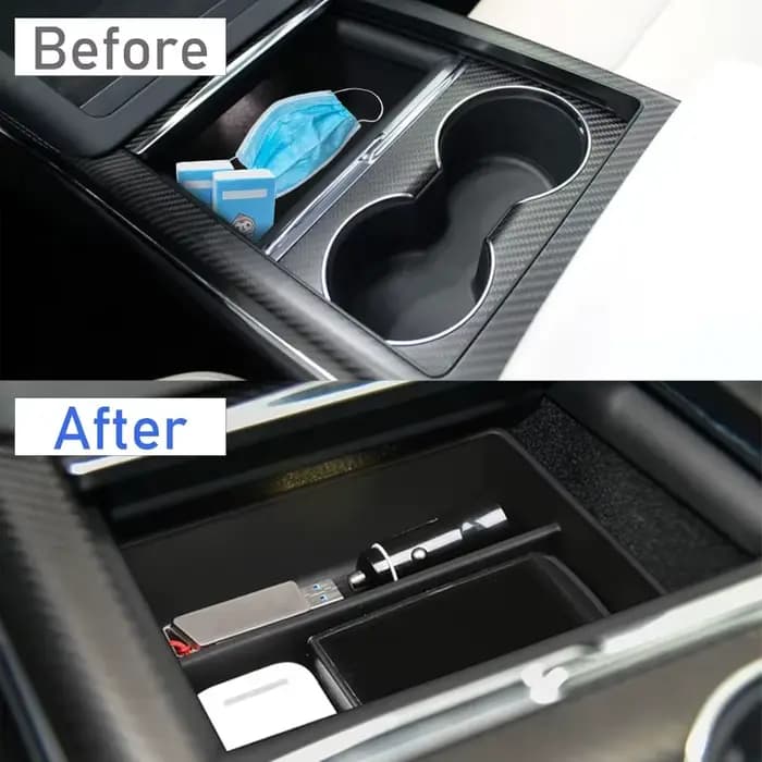Compatible avec l'organisateur de console Tesla Model X/Model S 2021-2024