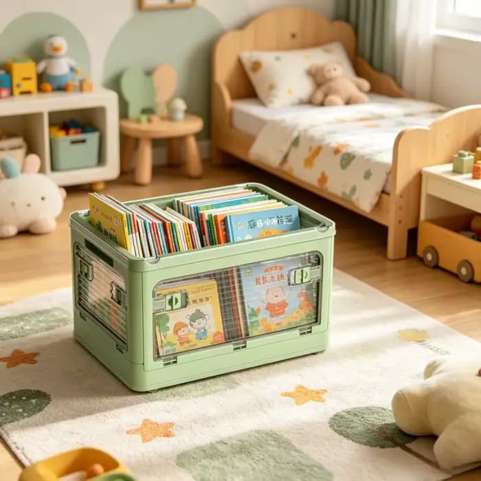 Boîte de rangement pliable avec roulettes, organisateur de placard, durable, facile à assembler, pour livres, jouets, rangement domestique, camping, voyage