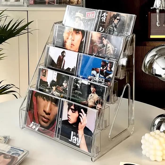 Vitrine de CD, présentoir de disques en acrylique pour la maison