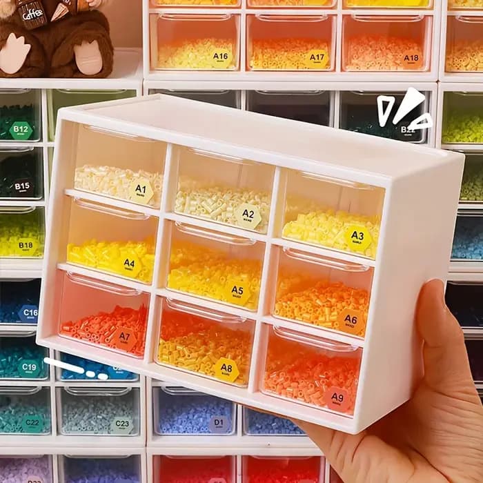 Boîtes de rangement de bureau à 9 compartiments