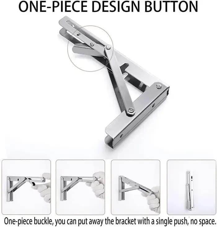 2 pièces support pliant pour étagère Table bureau robuste flottant Triangle
