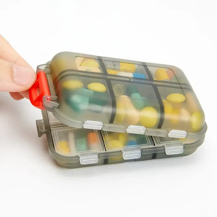 Boîte à pilules médicale hebdomadaire à 12 grilles, distributeur de pilules, organisateur de comprimés, pilulier, conteneur Portable, diviseur de médicaments, boîte à médicaments