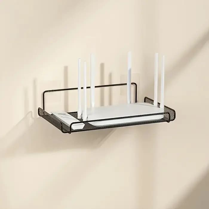Étagère murale en acier inoxydable pour routeur