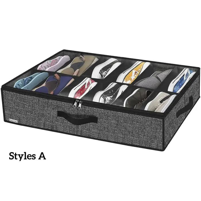 Organisateur de rangement de chaussures sous le lit