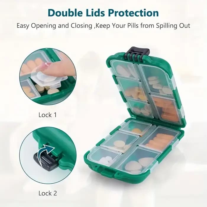 Boîte à médicaments de protection double couche.