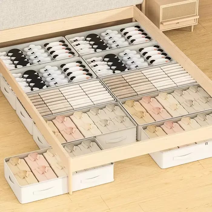 Lot de 3 boîtes de rangement sous lit grande capacité