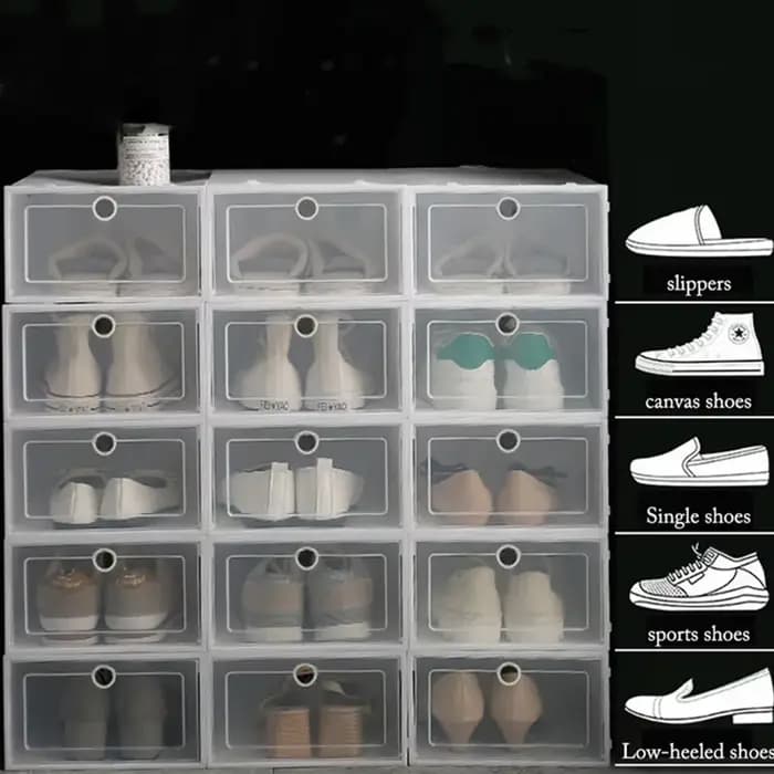 Boîte à chaussures transparente