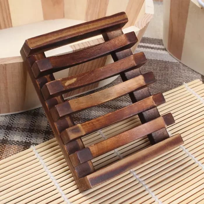 Nouvelle boîte à savon en bois porte-savon de bain