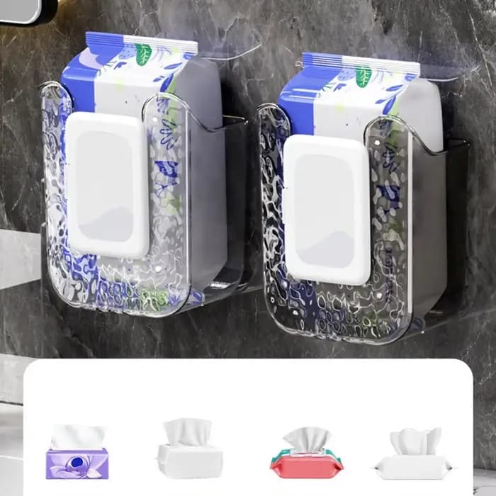 Boîte à mouchoirs murale sans perforation pour salle de bain