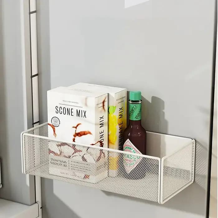 Panier mural suspendu pour la cuisine, support de rangement d'attraction magnétique, étagère magnéti