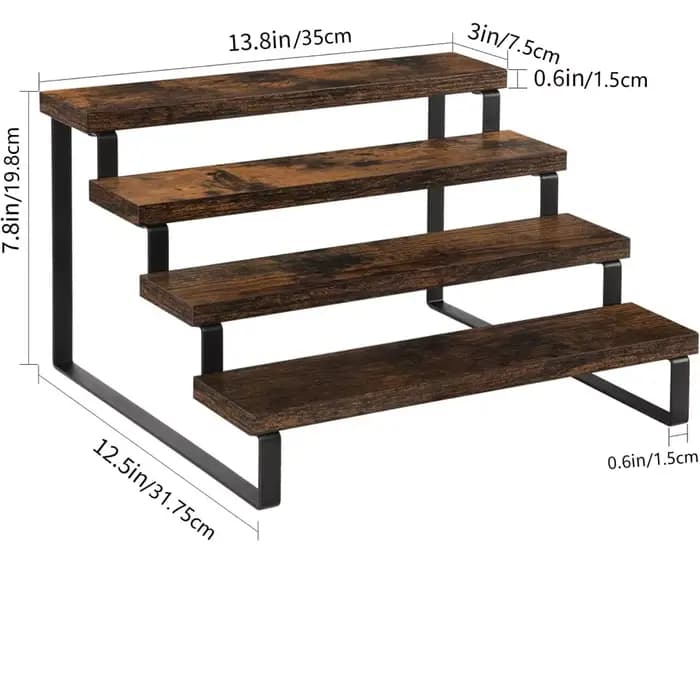 Artefact de stockage sur comptoir de cuisine à plusieurs étages! Présentoir à couches pour placer ordonné des bouteilles et des canettes d'assaisonnement