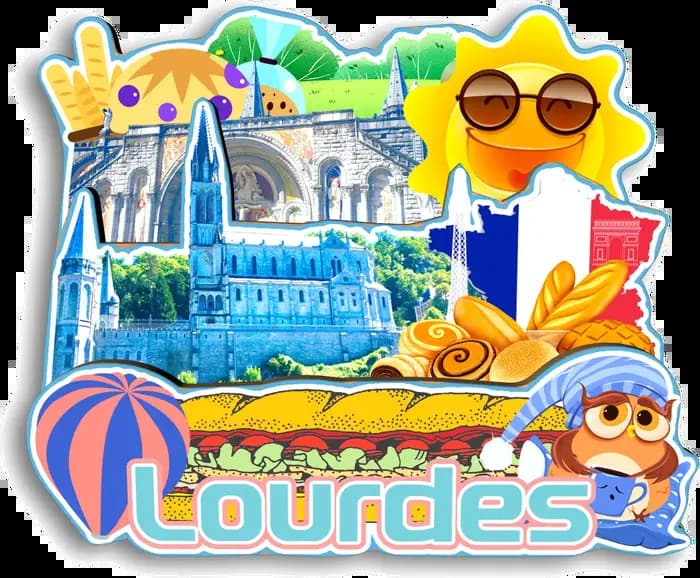 Bordeaux La Rochelle Toulouse Montpellier Nimes Albi Carcassonne Lourdes Angers France Réfrigérateur Aimant Voyage Souvenir Cadeau
