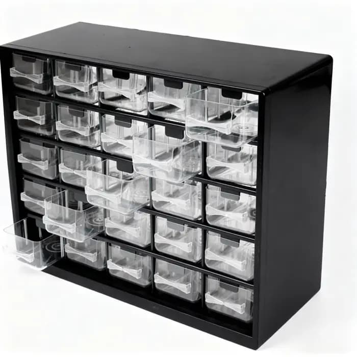 Organisateur de rangement de vis de pièces, 25 tiroirs, matériel facile empilable, artisanat d'art,