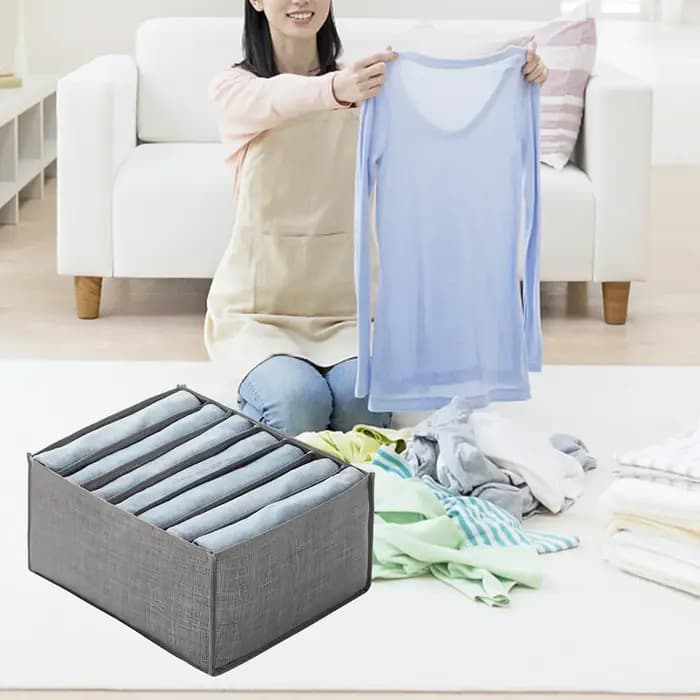 4 pièces/ensemble vêtements organisateur pantalons vêtements jean boîte de rangement garde-robe plac