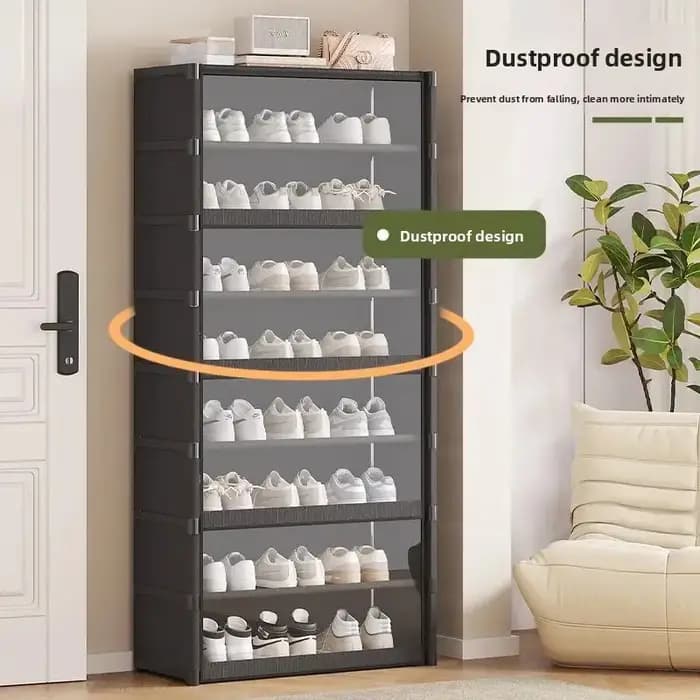 Étagère à chaussures transparente