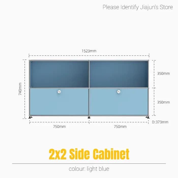 Vendeur chaud | Armoire latérale de rangement minimaliste en acier | Unité de porte rabattable à p