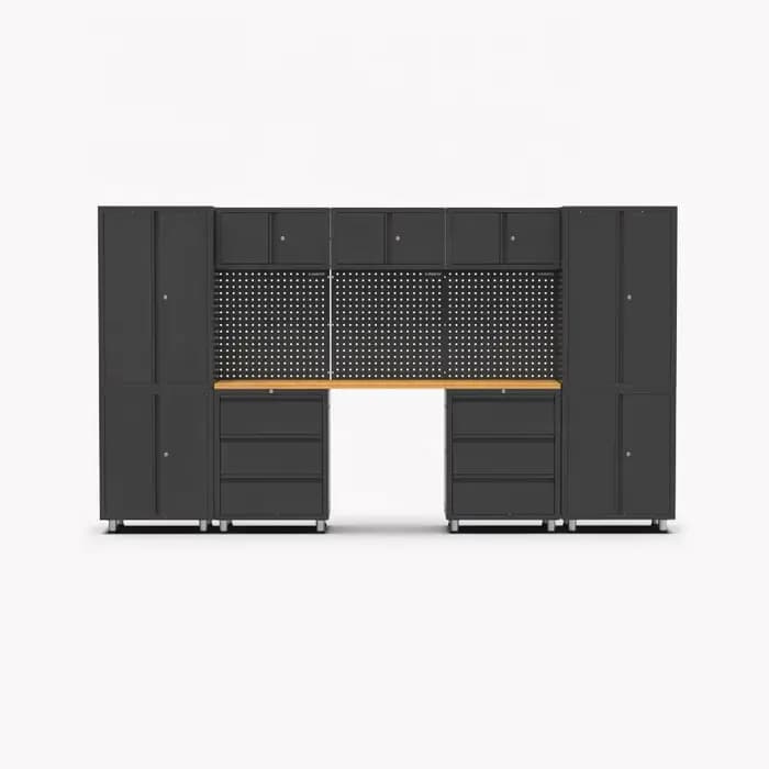 Armoire à outils mobile sur 4 roulettes verrouillables robustes avec 8 tiroirs et armoire à double p
