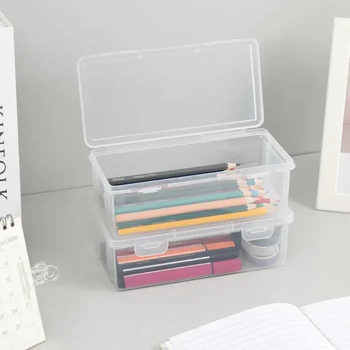 Boîte de rangement transparente pour stylos