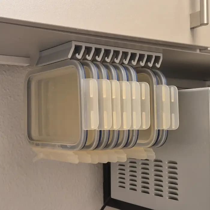 Organisateur de couvercles en plastique compatible IKEA 365+ – Étagère de rangement / Crochet de suspension