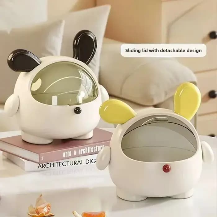 Boîte de rangement de bureau kawaii coréenne en forme de lapin