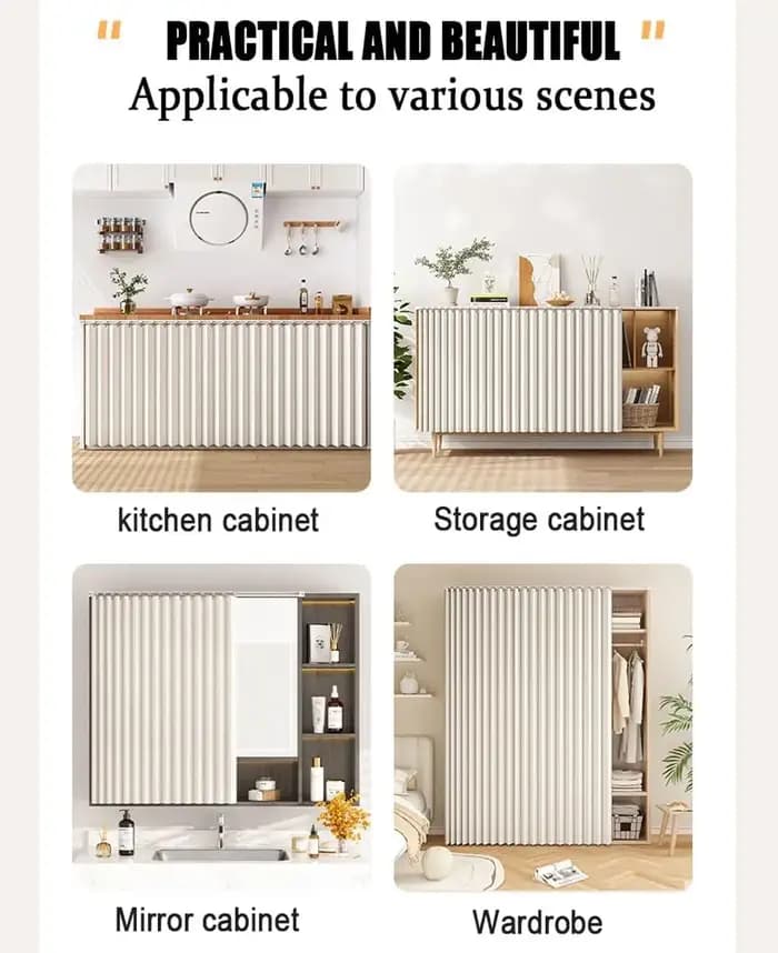 Rideau d'armoire, rideau de confidentialité pliant