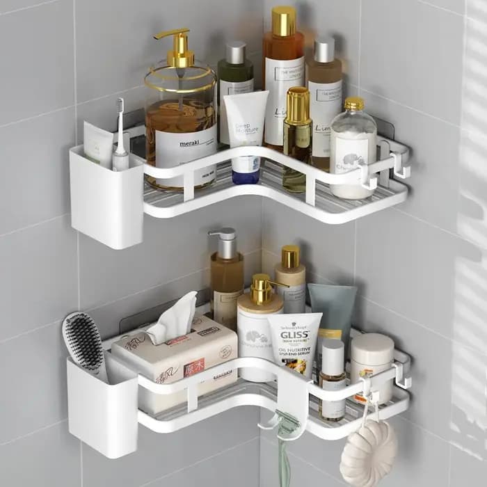 Étagère murale triangulaire pour salle de bain