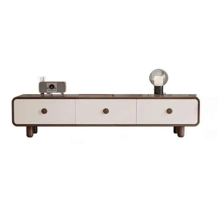 Meuble TV de Luxe avec Rangement pour Ornements