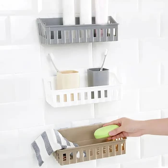 Étagère murale en plastique pour douche