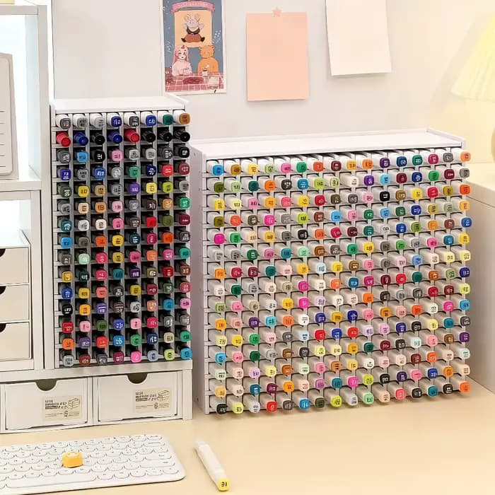 Support de rangement pour stylos marqueurs en acrylique de grande capacité