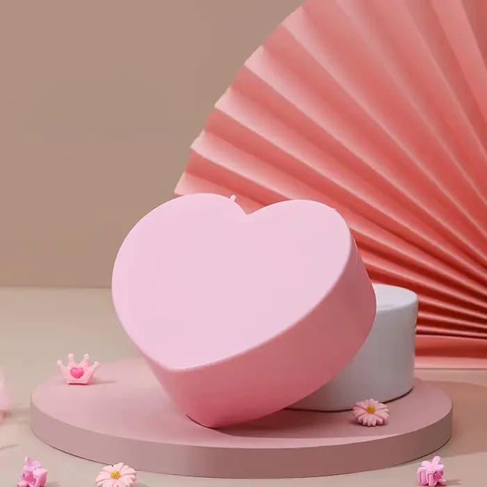 Boîte de rangement pour bijoux en forme de cœur pour filles avec miroir, en plastique rose et blanc, organisateur de bracelets et bandeaux, présentoir de bijoux pour tiroir ou bureau de fille