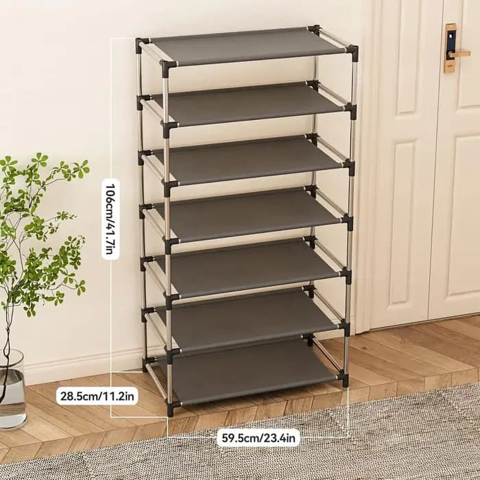 Étagère à chaussures multi-niveaux, organisateur de rangement imperméable, design peu encombrant, adapté à la maison, au bureau, à l'entrée, au dortoir, au couloir, au placard